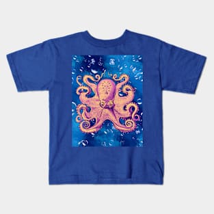 Pink Octopus Kids T-Shirt